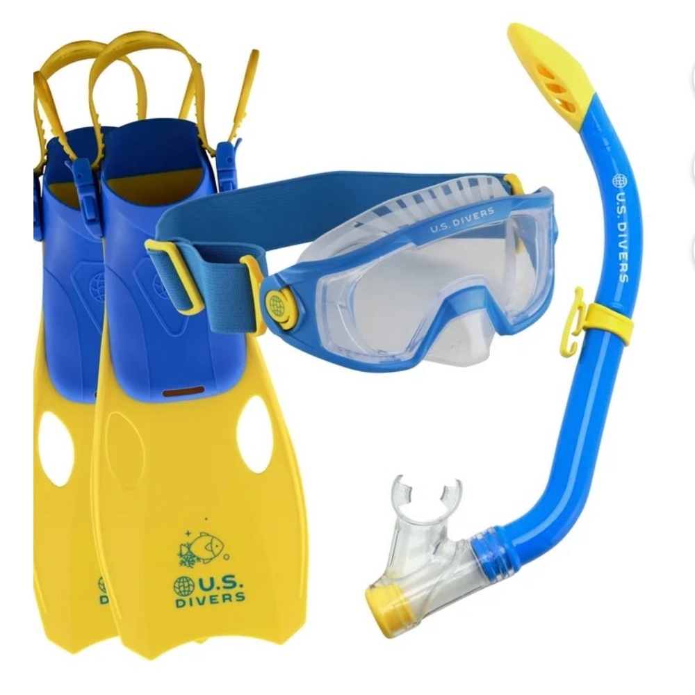U.S. Divers Snorkeling Set in Blue and Yellow